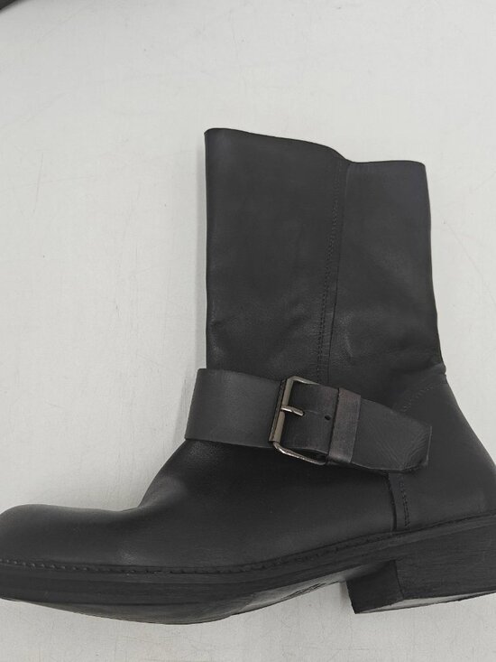 Vintage Foundry Co. Men\'s Black Leather Biker Boots Buckle Accent US 8.5 main image 9